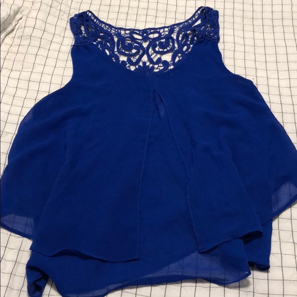 Lace back tank